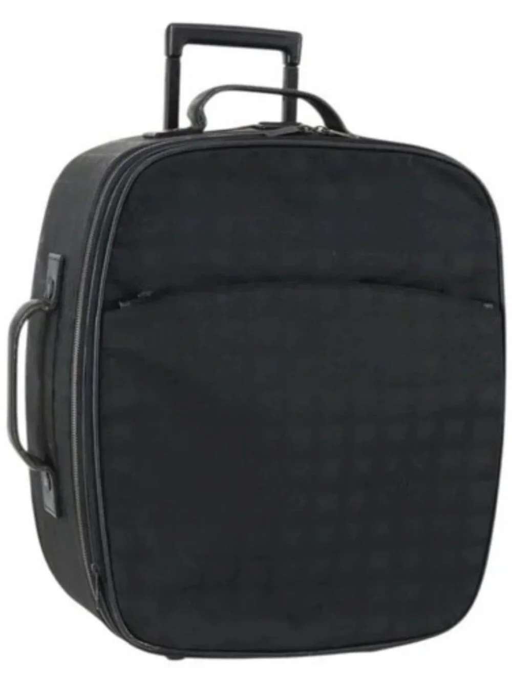 CHANEL New Travel Line Suitcase Nylon Black CC Auth bs31796
